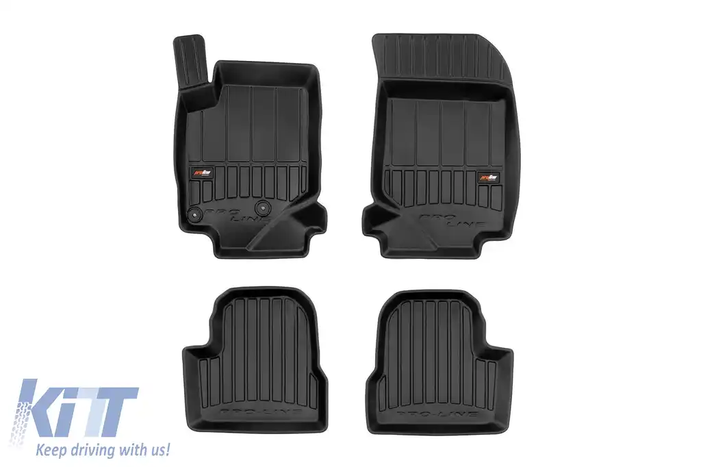 Mănuși de cauciuc specifice potrivite pentru seria Frogum 3D ProLine pentru Opel Corsa F, Peugeot 208 după 2019, set de 4 piese, culoare neagră, cu garanție de 24 de luni