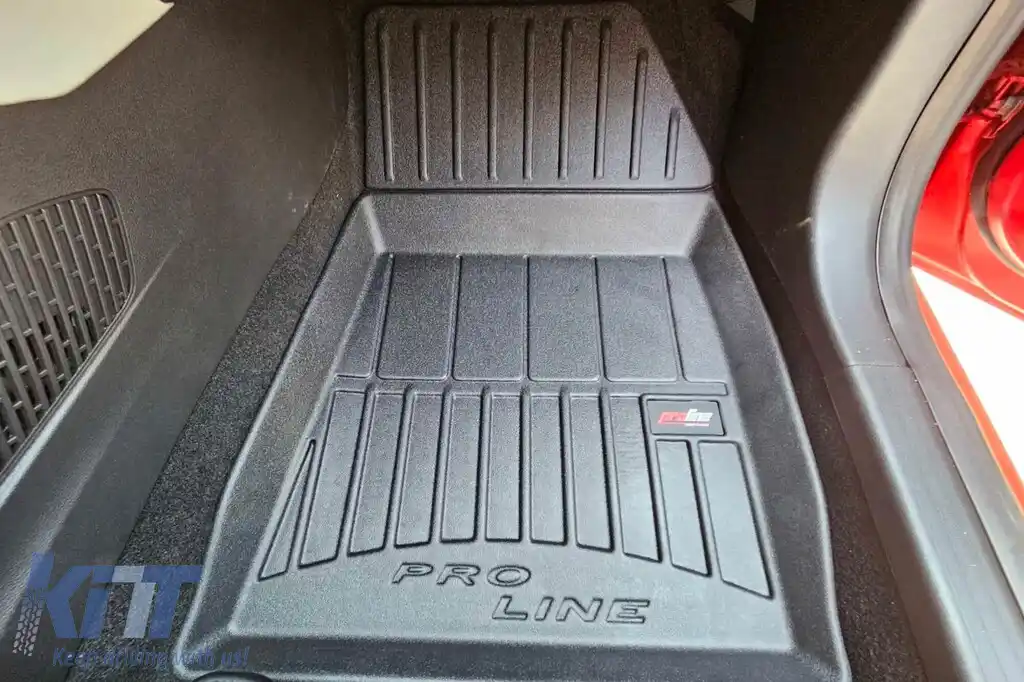 Mănuși de cauciuc specifice potrivite pentru seria Frogum 3D ProLine pentru Renault Clio după 2019, Mitsubishi Colt hatchback după 2023, set de 4 piese, culoare neagră, cu garanție de 24 de luni-image-6222245