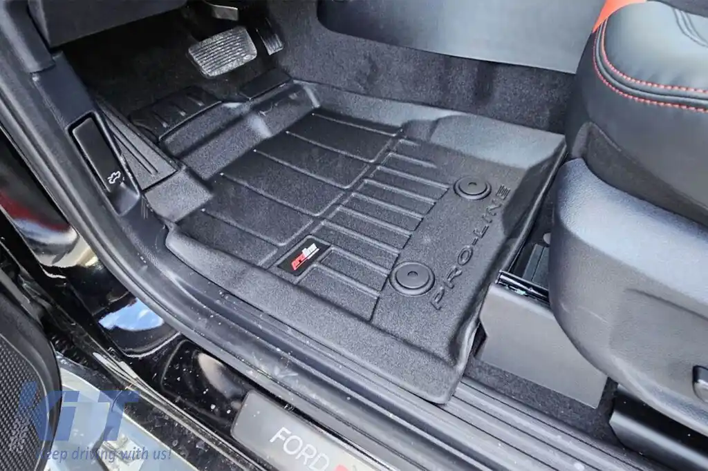 Mănuși de cauciuc specifice, potrivite pentru Ford Ranger pick-up, Volkswagen Amarok după 2022, set de 4 piese, culoare neagră, cu garanție de 24 de luni-image-6222344