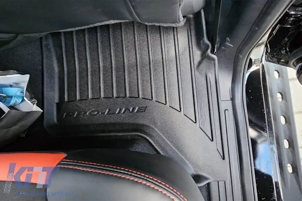 Mănuși de cauciuc specifice, potrivite pentru Ford Ranger pick-up, Volkswagen Amarok după 2022, set de 4 piese, culoare neagră, cu garanție de 24 de luni-image-6222351