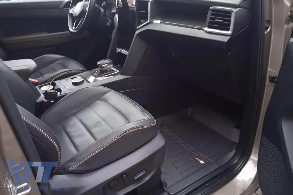 Mănuși de cauciuc specifice, potrivite pentru Ford Ranger pick-up, Volkswagen Amarok după 2022, set de 4 piese, culoare neagră, cu garanție de 24 de luni-image-6222352