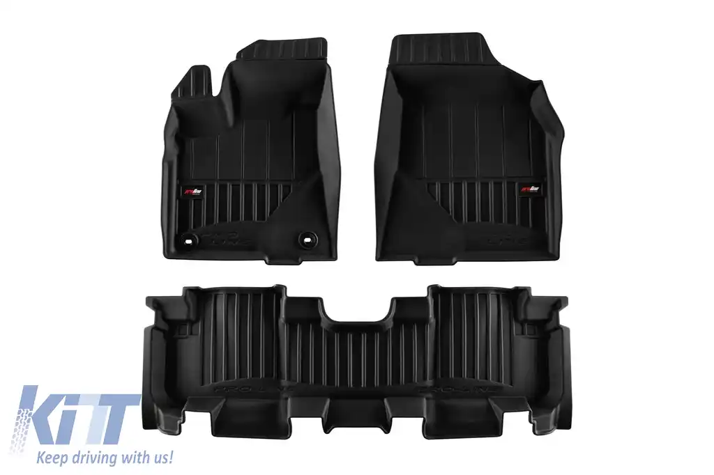 Mănuși de cauciuc specifice potrivite pentru Toyota Highlander 2007-2013, set de 3 piese, culoare neagră, cu garanție de 24 de luni