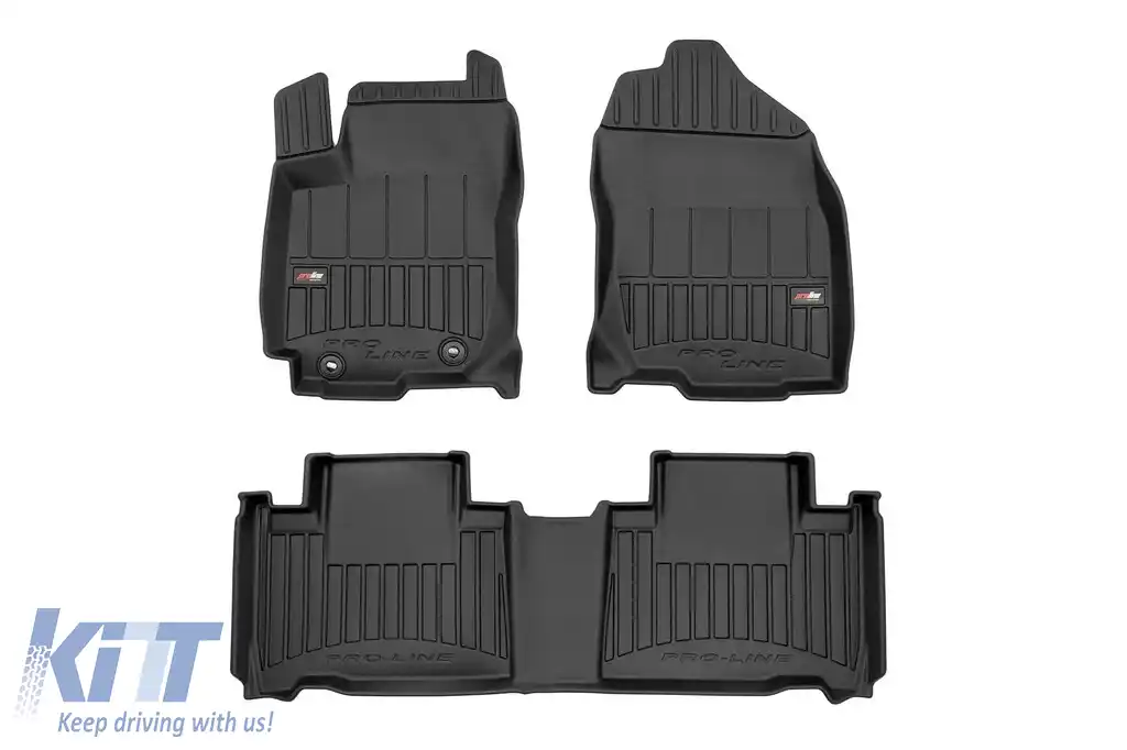 Mănuși de cauciuc specifice potrivite pentru Toyota Rav4 Hybrid 2013-2019, set de 3 piese, culoare neagră, cu garanție de 24 de luni