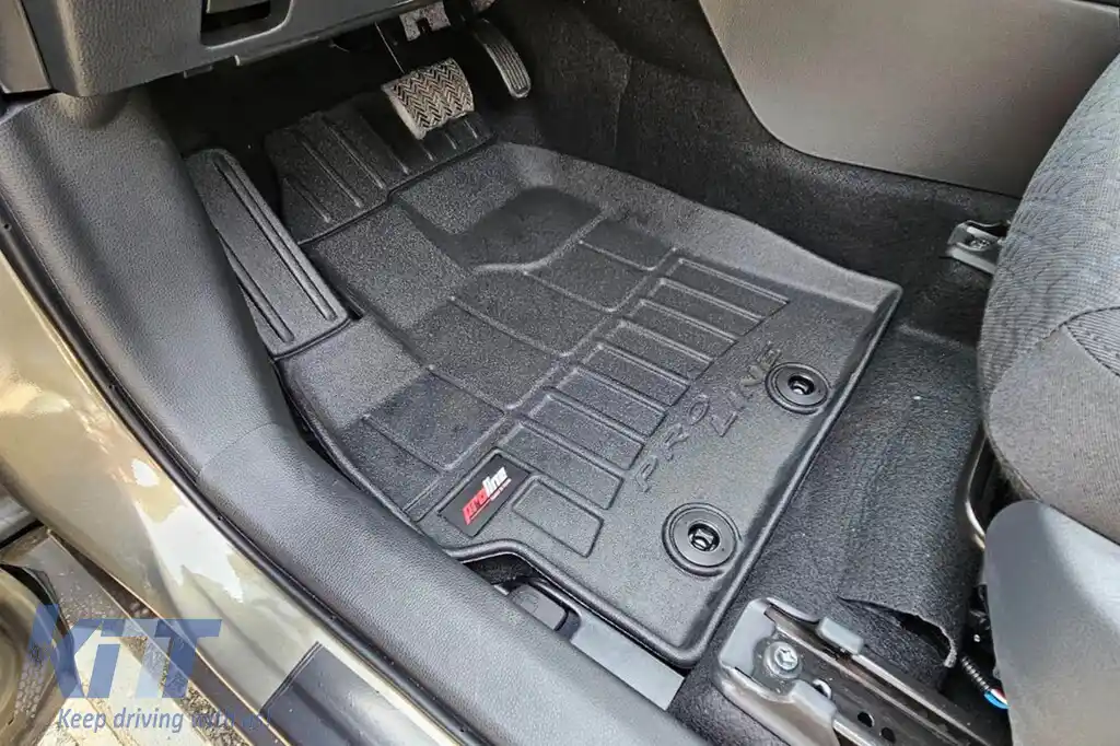 Mănuși de cauciuc specifice, potrivite pentru seria Frogum 3D ProLine pentru Toyota Yaris IV Hybrid după 2019, Yaris Cross după 2020, Mazda 2 Hybrid după 2022, set de 4 piese, culoare neagră, cu garan-image-6223052