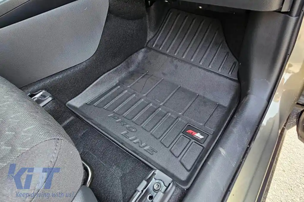 Mănuși de cauciuc specifice, potrivite pentru seria Frogum 3D ProLine pentru Toyota Yaris IV Hybrid după 2019, Yaris Cross după 2020, Mazda 2 Hybrid după 2022, set de 4 piese, culoare neagră, cu garan-image-6223053