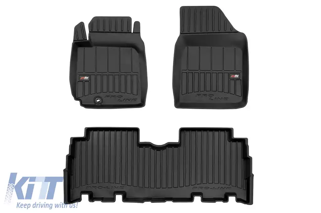 Mănuși de cauciuc specifice, potrivite pentru Toyota Yaris Verso 1999-2005, set de 4 piese, culoare neagră, cu garanție de 24 de luni