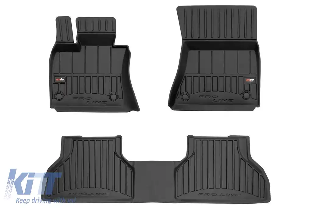 Mănuși de cauciuc specifice potrivite pentru BMW X5 E70 2006-2013 din seria Frogum 3D ProLine, set de 3 piese, culoare neagră, cu garanție de 24 de luni