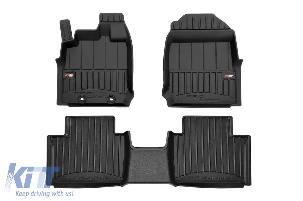 Mănuși de cauciuc specifice potrivite pentru Isuzu D-max după 2019 cu cabină extinsă cu 4 uși, set de 3 piese, culoare neagră, cu garanție de 24 de luni