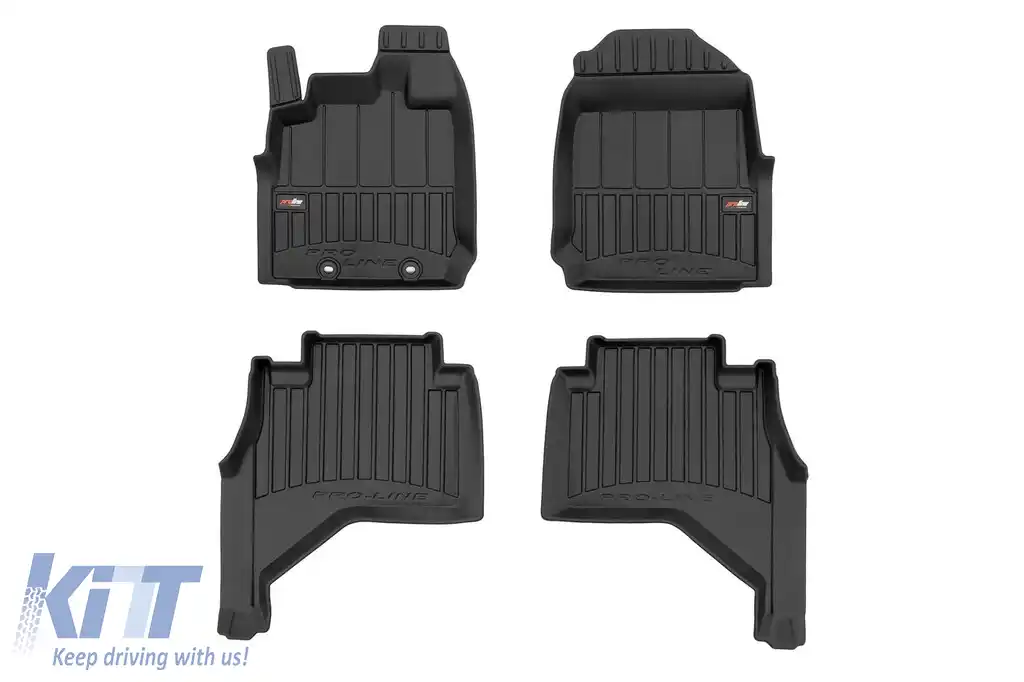 Mănuși de cauciuc specifice potrivite pentru Isuzu D-max după 2019 cu cabină dublă, set de 4 piese, culoare neagră, cu garanție de 24 de luni