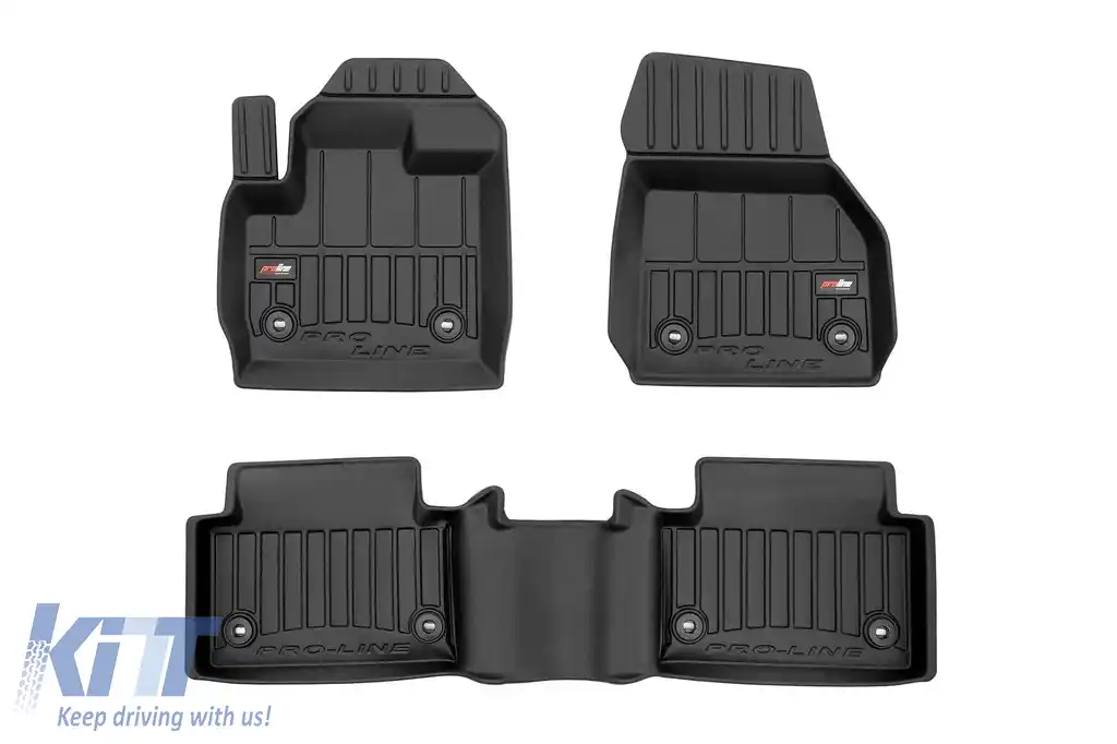 Mănuși de cauciuc specifice, potrivite pentru Jaguar E-Pace X540 după 2017, set de 3 piese, culoare neagră, cu garanție de 24 de luni