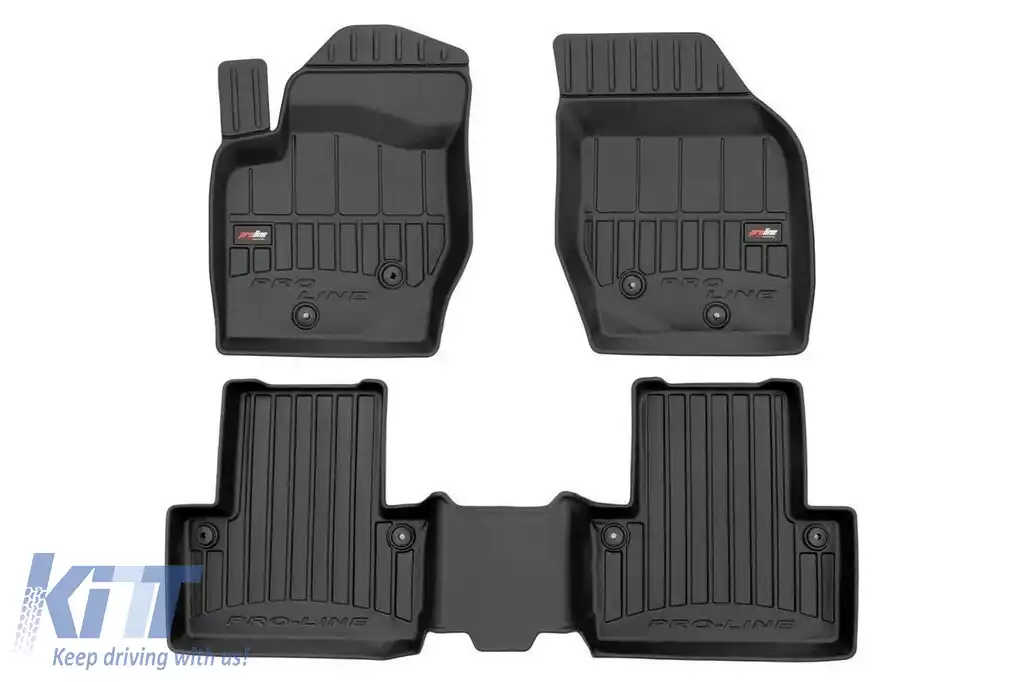 Mănuși de cauciuc specifice potrivite pentru Volvo XC90 2003-2014, set de 3 piese, culoare neagră, cu garanție de 24 de luni