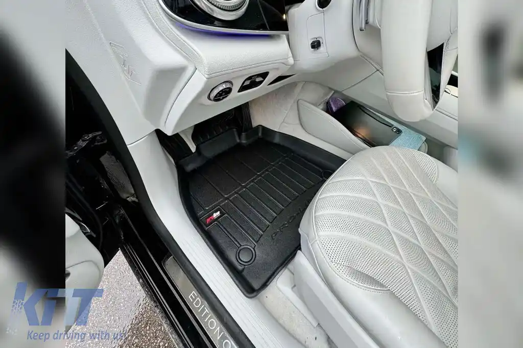 Mănuși de cauciuc specifice potrivite pentru Mercedes EQS V297 sedan după 2021, set de 3 piese, culoare neagră, cu garanție de 24 de luni-image-6223732