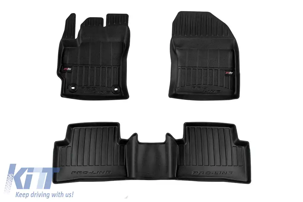 Mănuși de cauciuc specifice potrivite pentru Toyota Corolla Cross FWD, Cross Hybrid după 2022, set de 3 piese, culoare neagră, cu garanție de 24 de luni