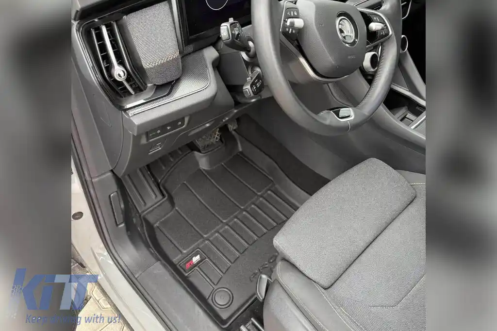 Mănuși de cauciuc specifice potrivite pentru Skoda Kodiaq după 2024, set de 4 piese, culoare neagră, cu garanție de 24 de luni-image-6224121