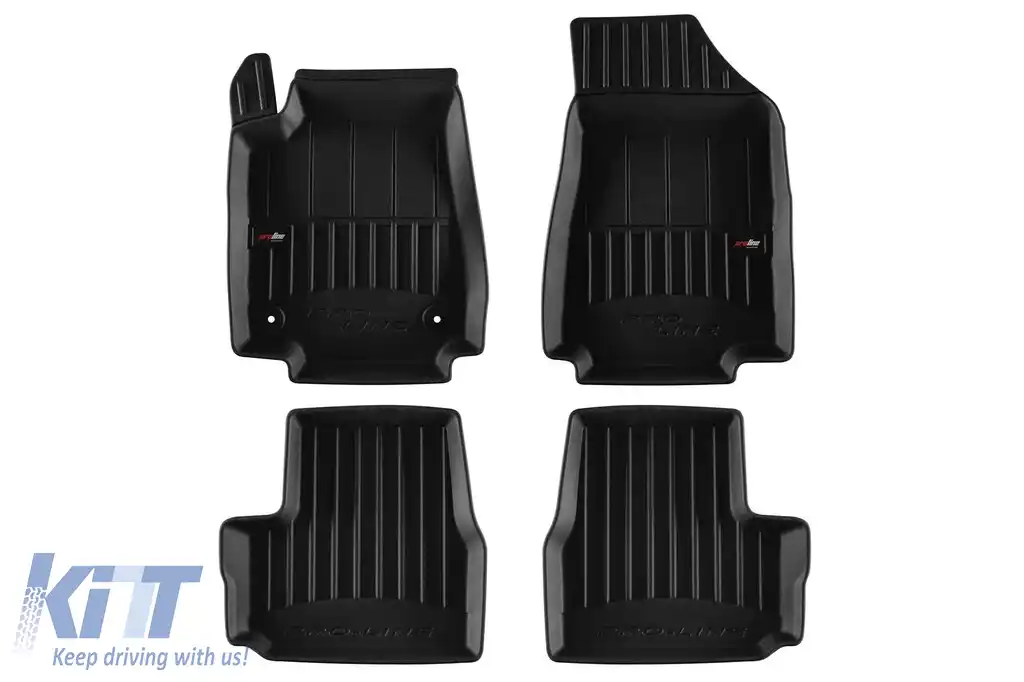 Mănuși de cauciuc specifice potrivite pentru Citroen C3 hatchback după 2024, set de 4 piese, culoare neagră, cu garanție de 24 de luni