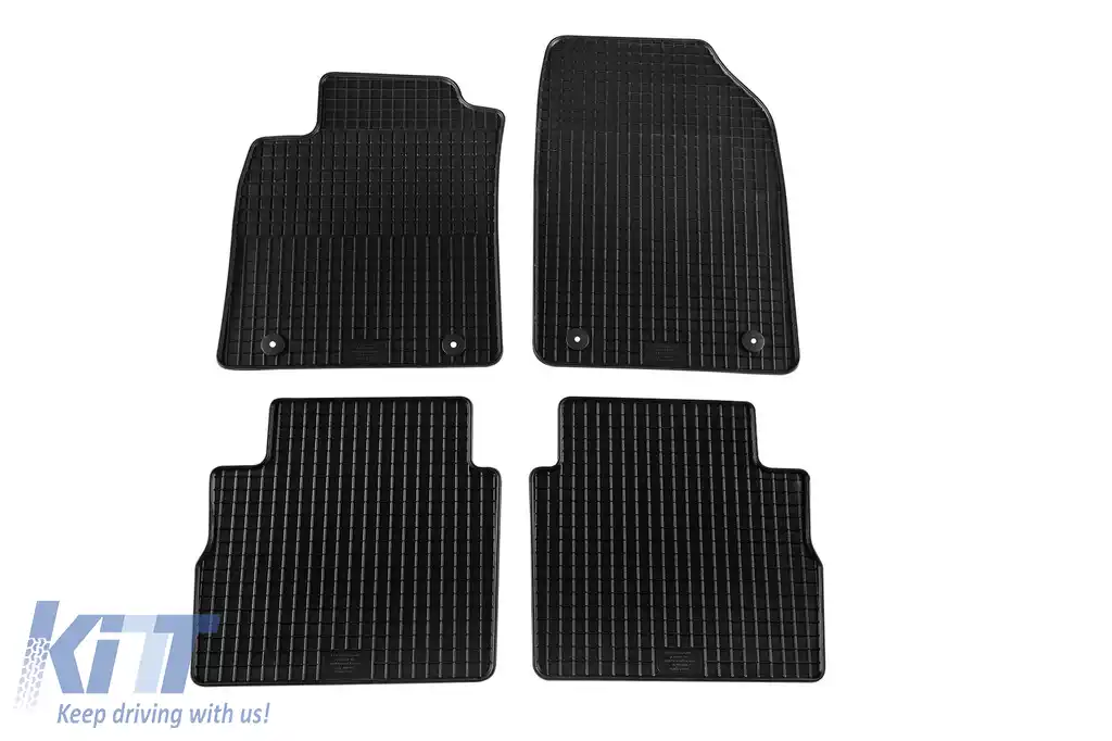 Mănuși de cauciuc specifice, potrivite pentru Opel Corsa C 2000-2006, Tigra B Twin Top 2004-2009, Combo 2004-2011, set de 4 piese, culoare neagră