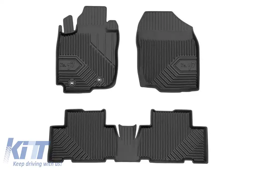 Mănuși de cauciuc specifice potrivite pentru Toyota Rav4 2005-2012, set de 3 piese, culoare neagră