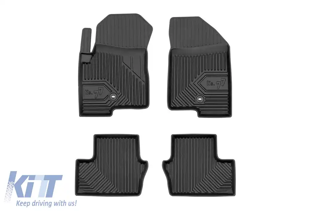 Mănuși de cauciuc specifice, potrivite pentru Jeep Compass 2006-2016, Dodge Caliber 2006-2011, set de 4 piese, culoare neagră din seria Frogum Nr. 77