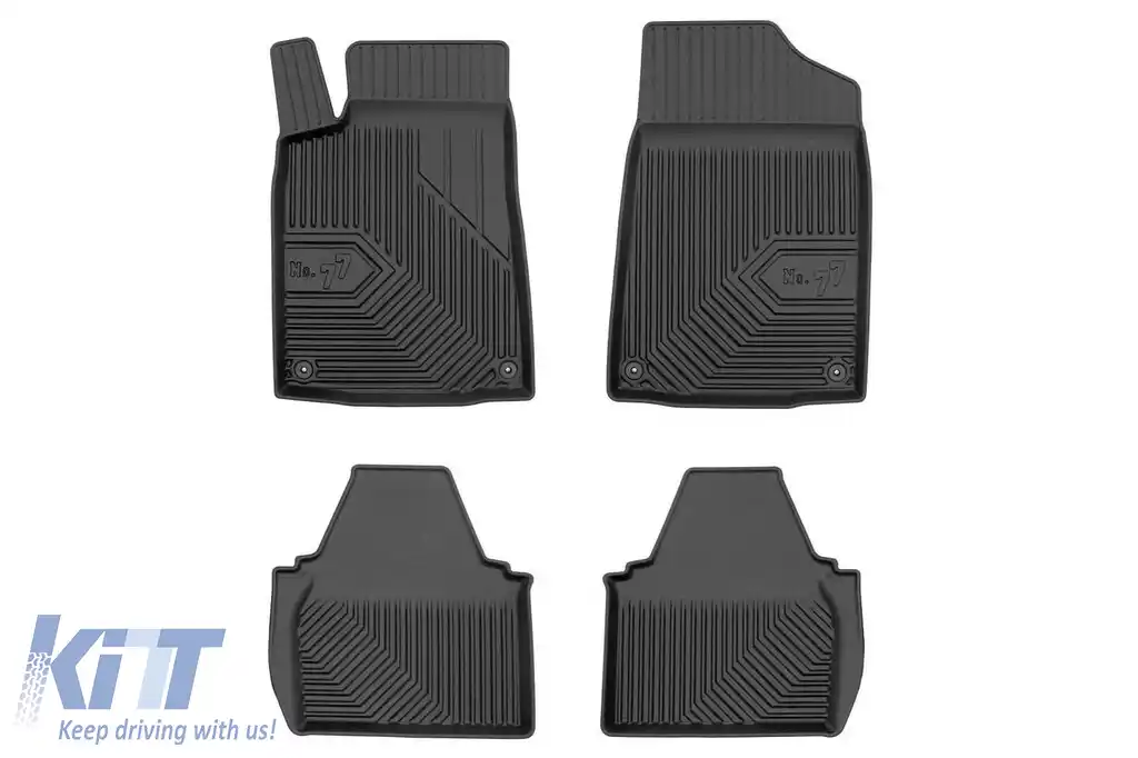 Mănuși de cauciuc specifice potrivite pentru Peugeot 607 1999-2010, set de 4 piese, culoare neagră