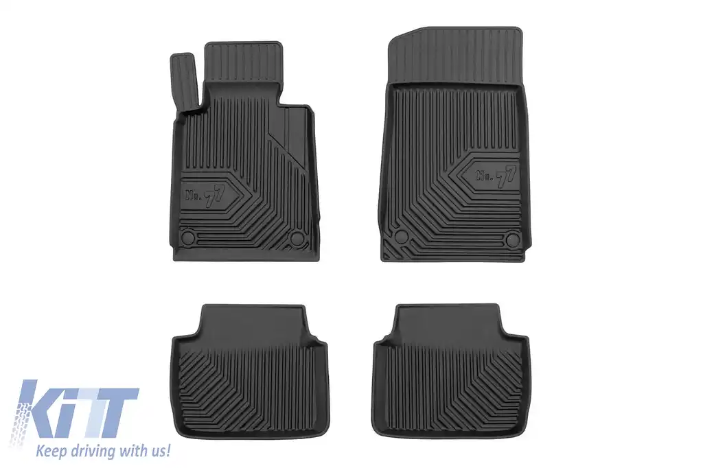Mănuși de cauciuc specifice potrivite pentru BMW 3 Series E46 fără 4h4 1998-2005, set de 4 piese, culoare neagră