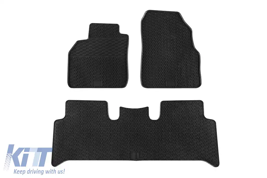 Mănuși de cauciuc specifice, potrivite pentru Renault Scenic 2003-2009, set de 3 piese, culoare neagră