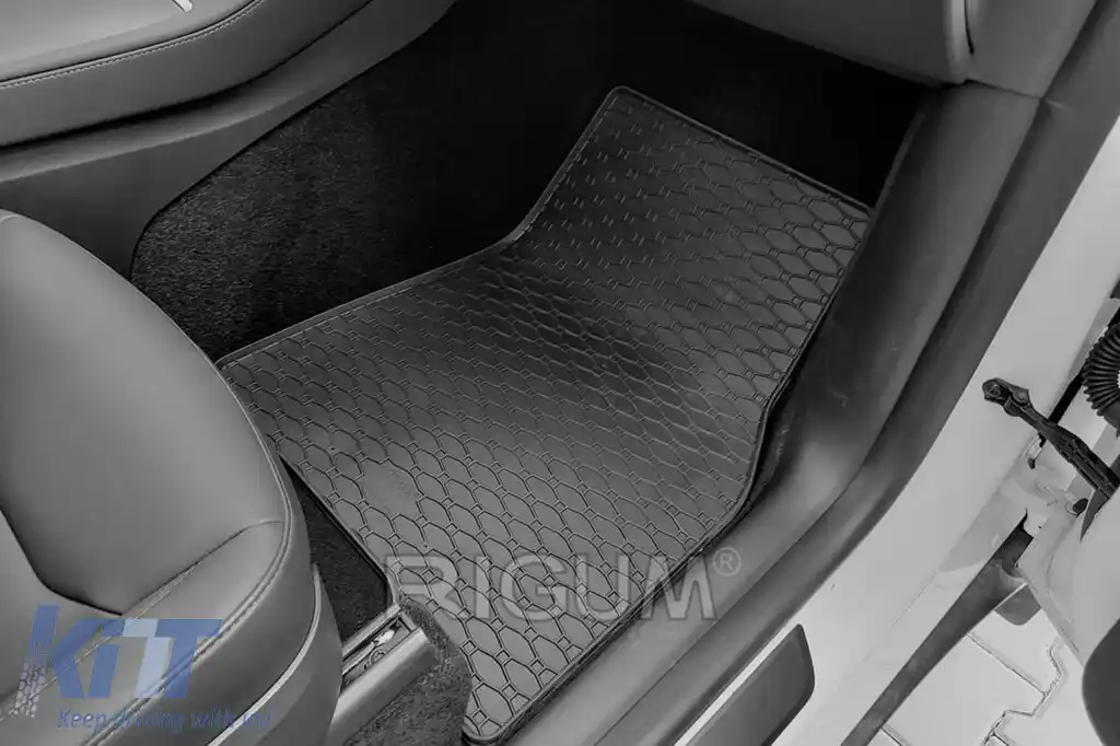 Mănuși de cauciuc specifice potrivite pentru Tesla Model Y 2020-2025, set de 4 piese, culoare neagră-image-6229345