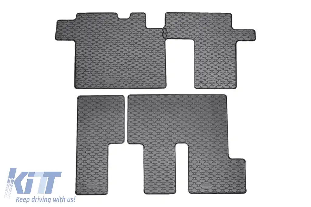 Mănuși de cauciuc specifice potrivite pentru Hyundai Staria rândul doi+trei 9 locuri după 2022, set de 4 piese, culoare neagră-image-6229400