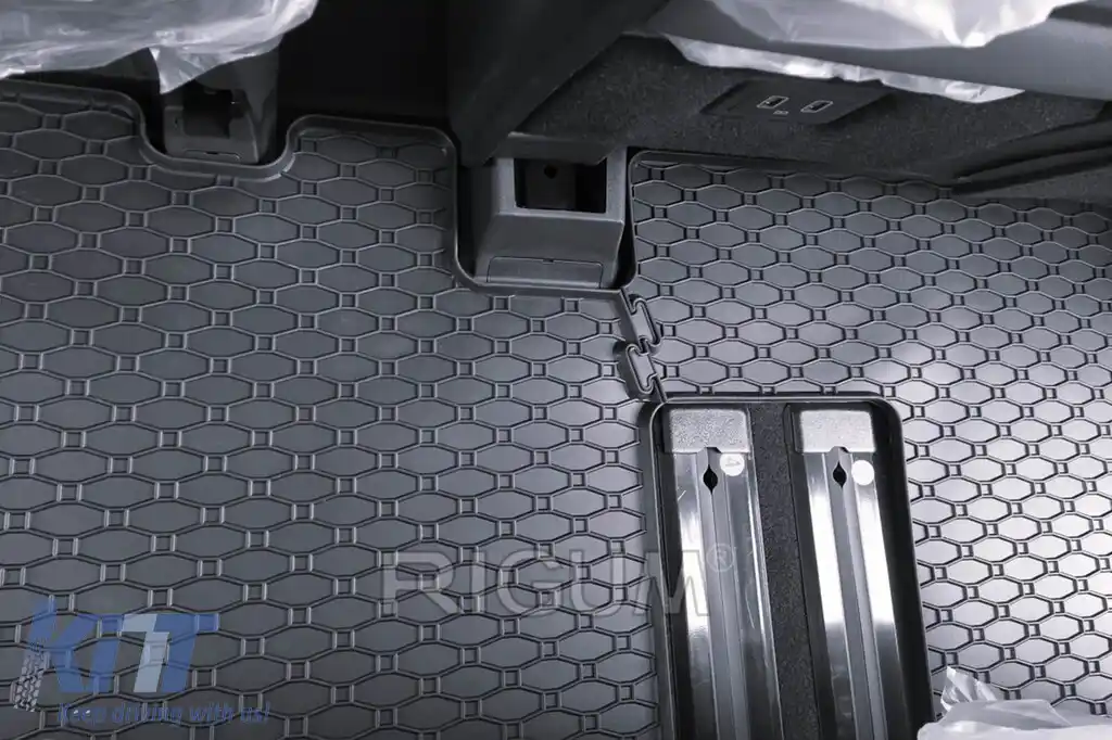 Mănuși de cauciuc specifice potrivite pentru Hyundai Staria rândul doi+trei 9 locuri după 2022, set de 4 piese, culoare neagră-image-6229402