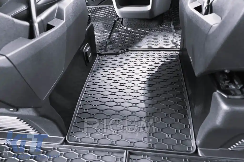 Mănuși de cauciuc specifice potrivite pentru Ford Tourneo Custom, Transit Custom după 2024, Volkswagen T7 Caravelle după 2025, 2 locuri, set de 4 piese, culoare neagră-image-6229499