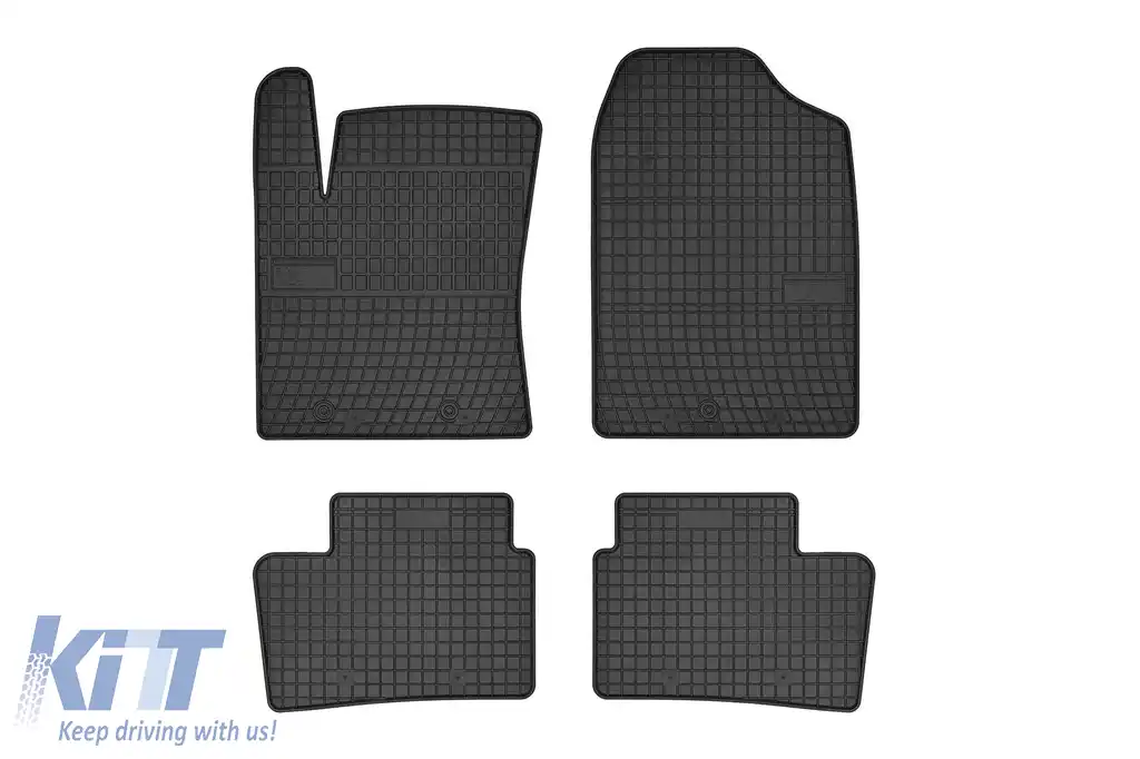 Mănuși de cauciuc specifice potrivite pentru seria Frogum El Toro pentru Hyundai i10 2013-2019, i10 după 2020, set de 4 piese, culoare neagră