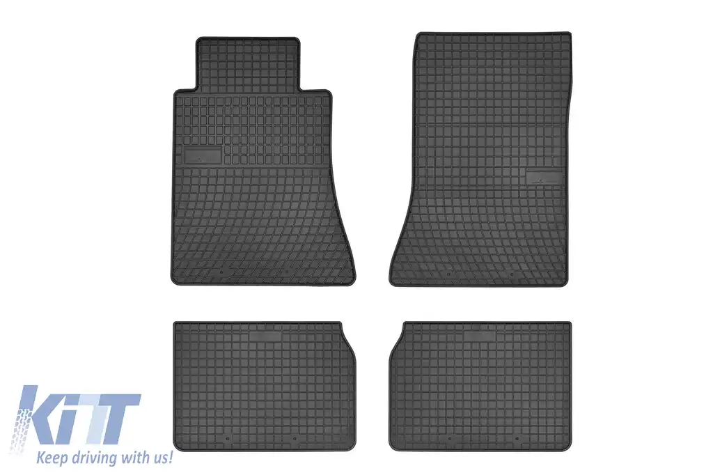 Mănuși de cauciuc specifice potrivite pentru Mercedes E class W124 1984-1997, set de 4 piese, culoare neagră