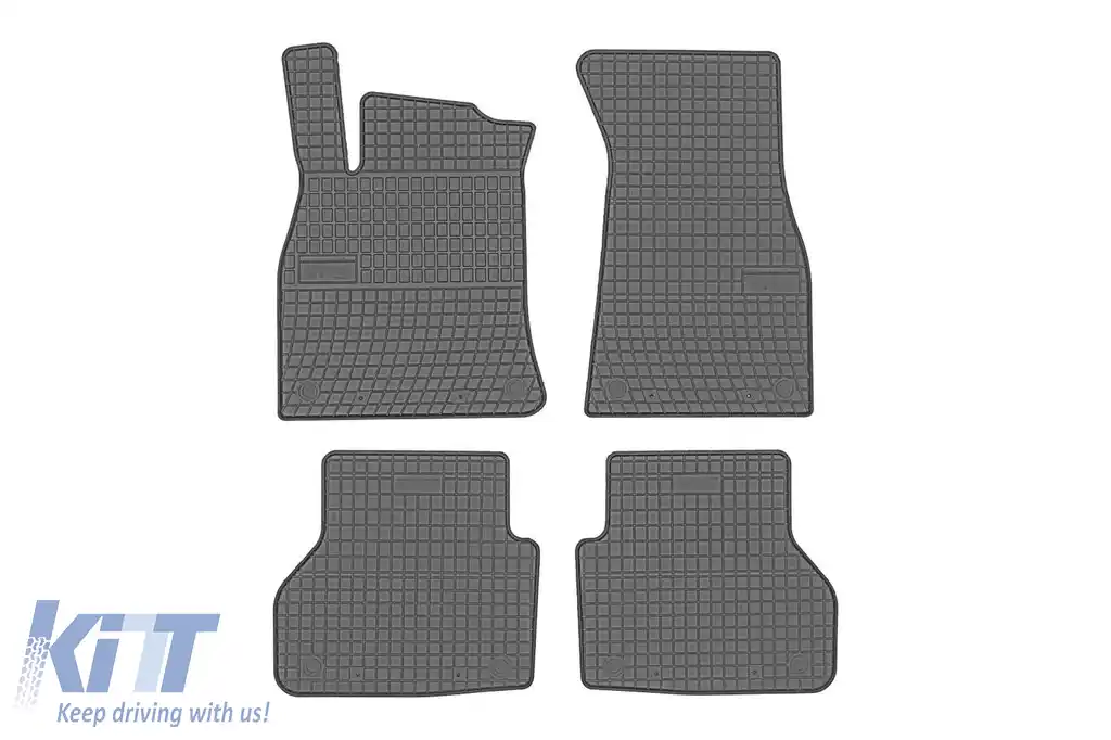 Mănuși de cauciuc specifice potrivite pentru Audi A6 C8 după 2018, set de 4 piese, culoare neagră