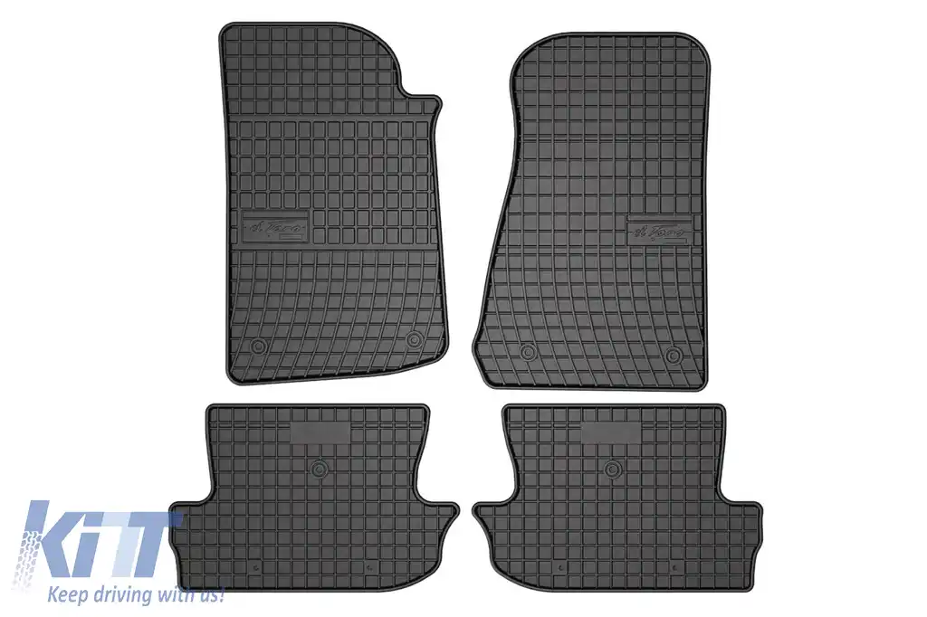 Mănuși de cauciuc specifice potrivite pentru seria Frogum El Toro pentru Jeep Wrangler după 2017 cu 4 uși, set de 4 piese, culoare neagră