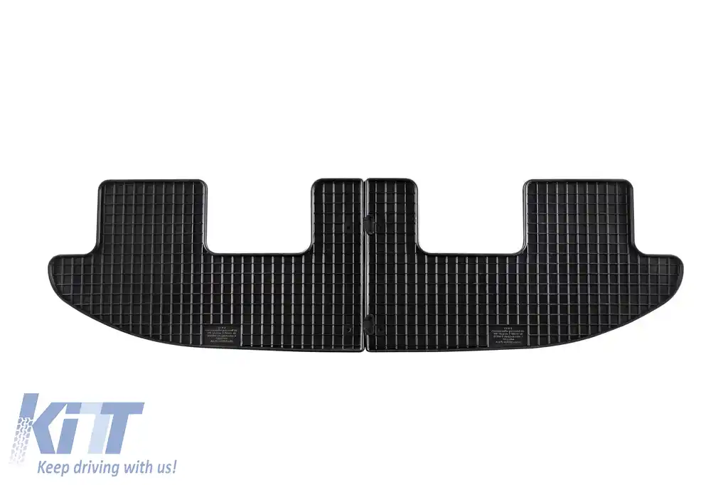 Mănuși de cauciuc specifice potrivite pentru Volkswagen Sharan, Seat Alhambra 2010-2020, 7 locuri pentru scaunele din a treia linie, set de 2 piese, culoare neagră