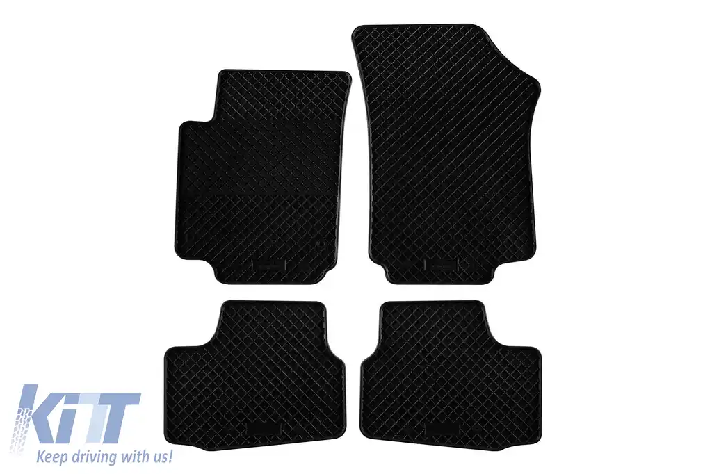 Mănuși de cauciuc specifice, potrivite pentru Skoda Citigo 2011-2019, set de 4 piese, culoare neagră-image-6248984