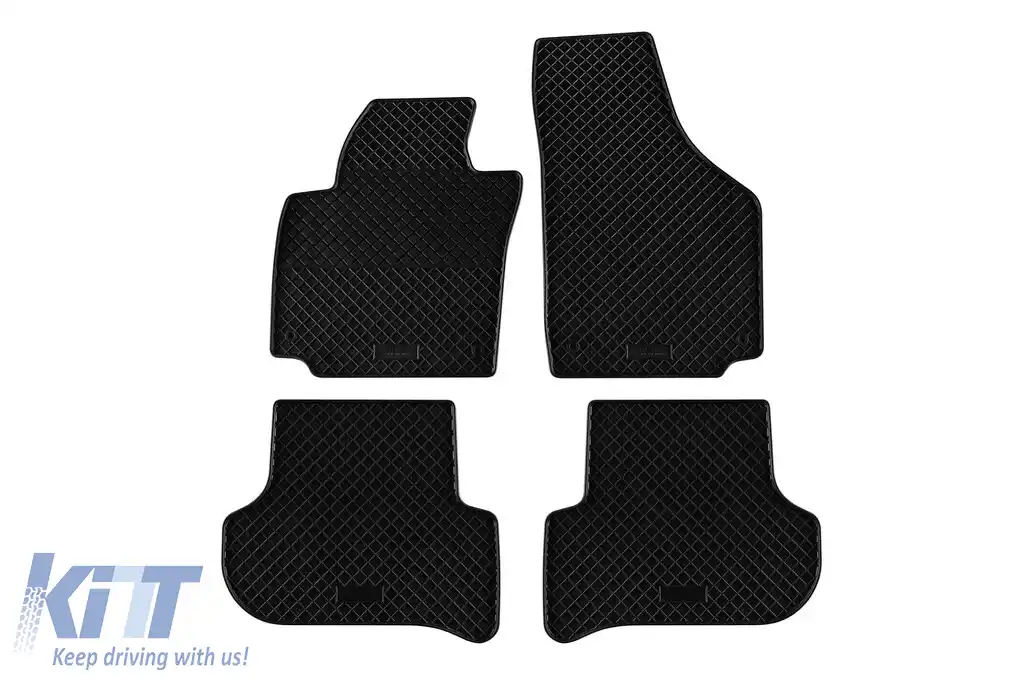 Mănuși de cauciuc specifice potrivite pentru Skoda Yeti 2009-2017, set de 4 piese, culoare neagră