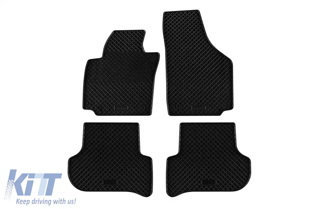 Mănuși de cauciuc specifice potrivite pentru Skoda Yeti 2009-2017, set de 4 piese, culoare neagră-image-6249074