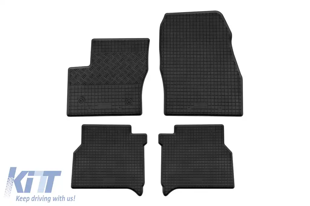 Mănuși de cauciuc specifice, potrivite pentru Ford Tourneo, Transit Connect după 2014, Tourneo Connect după 2019, 5 locuri, set de 4 piese, culoare neagră