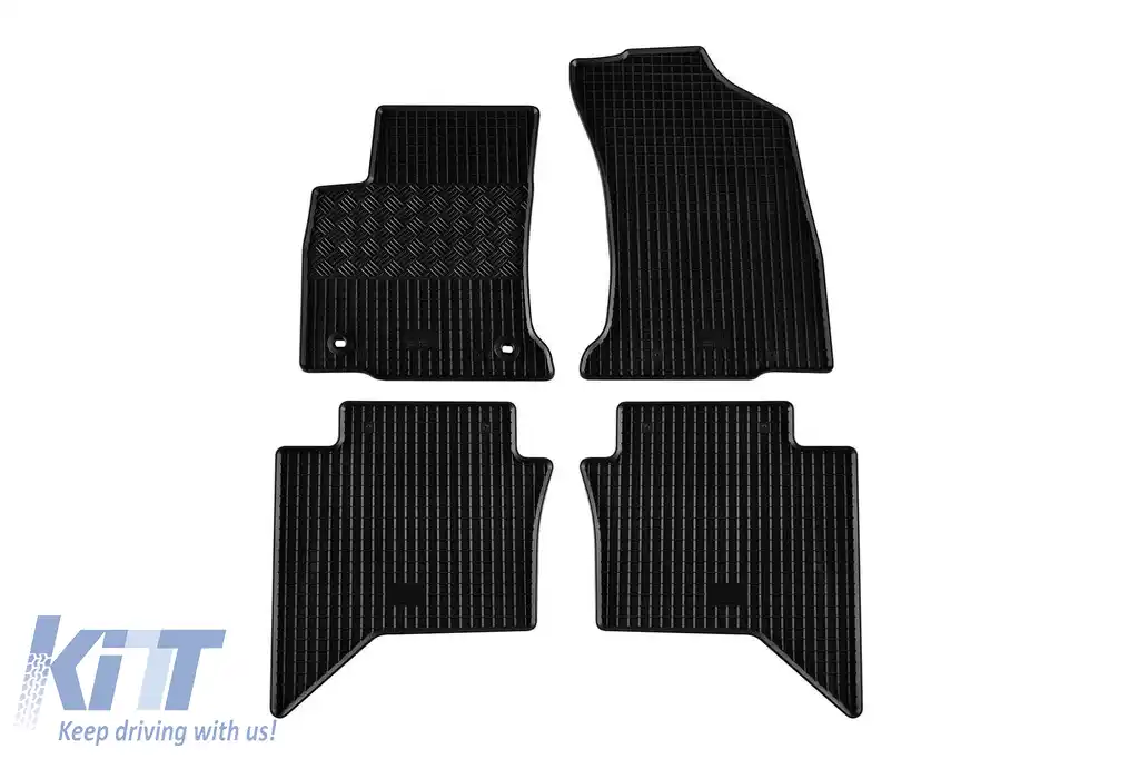 Mănuși de cauciuc specifice, potrivite pentru Toyota Hilux după 2016 cu cabină dublă, set de 4 piese, culoare neagră