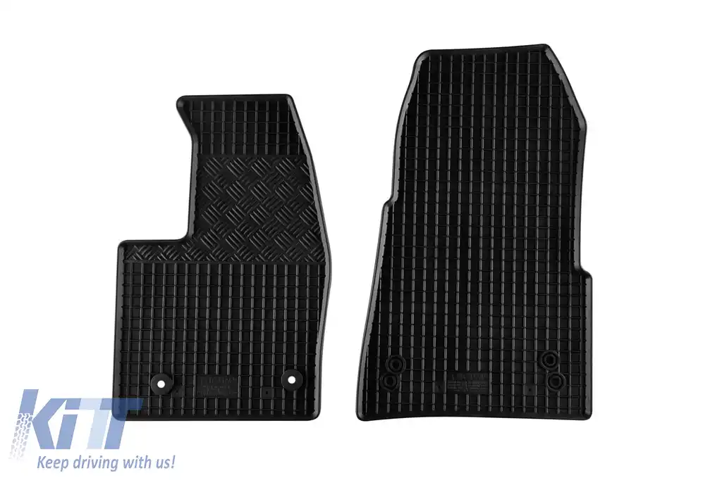 Mănuși de cauciuc specifice potrivite pentru Ford Tourneo Custom după 2018, 2 sau 3 locuri cu transmisie automată, set de 3 piese, culoare neagră-image-6249873