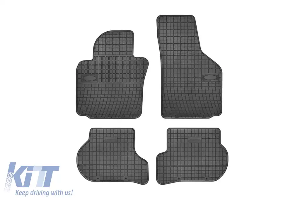 Mănuși de cauciuc specifice potrivite pentru seria Frogum El Toro pentru VW Up, Seat Mii 2011-2019, Skoda Citigo după 2012, set de 4 piese, culoare neagră
