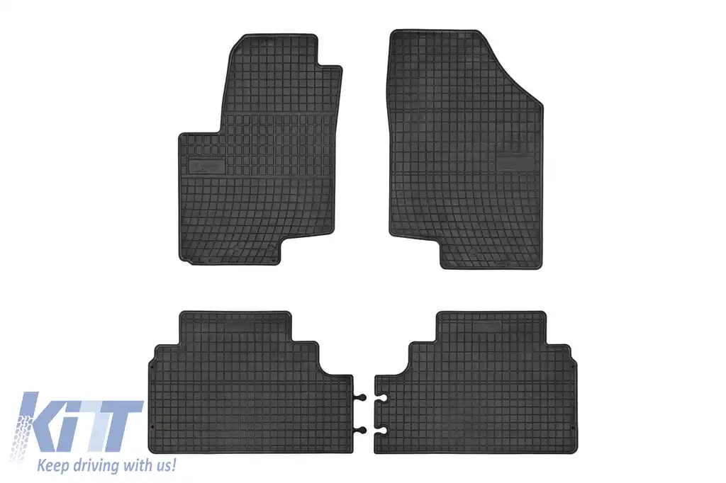 Mănuși de cauciuc specifice potrivite pentru seria Frogum El Toro pentru Hyundai iX20, Kia Venga 2010-2017, set de 4 piese, culoare neagră
