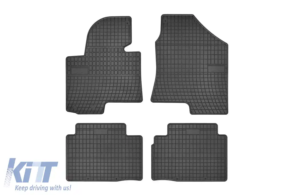 Mănuși de cauciuc specifice potrivite pentru seria Frogum El Toro pentru Hyundai iX35 2009-2015, Kia Sportage 2010-2015, set de 4 piese, culoare neagră