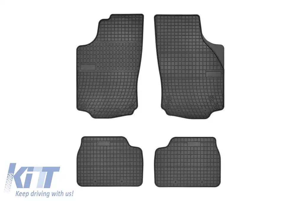 Mănuși de cauciuc specifice potrivite pentru Opel Corsa C 2000-2006 cu 5 locuri, set de 4 piese, culoare neagră