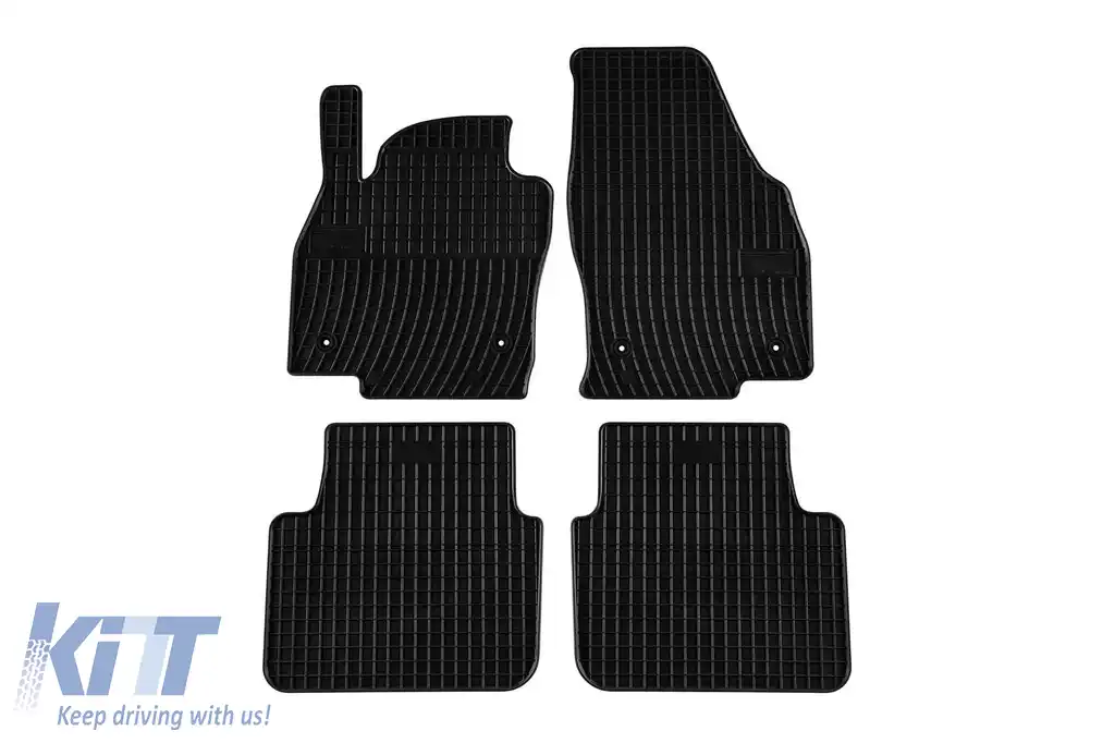 Mănuși de cauciuc specifice potrivite pentru Skoda Scala după 2019, set de 4 piese, culoare neagră