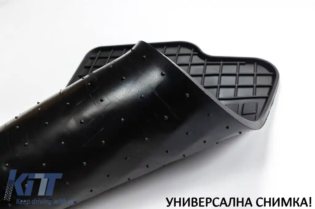 Mănuși de cauciuc specifice potrivite pentru Toyota Yaris 1999-2005 cu 3 uși, set de 4 piese, culoare neagră-image-6250791