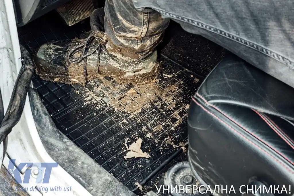 Mănuși de cauciuc specifice potrivite pentru Toyota Yaris 1999-2005 cu 3 uși, set de 4 piese, culoare neagră-image-6250793