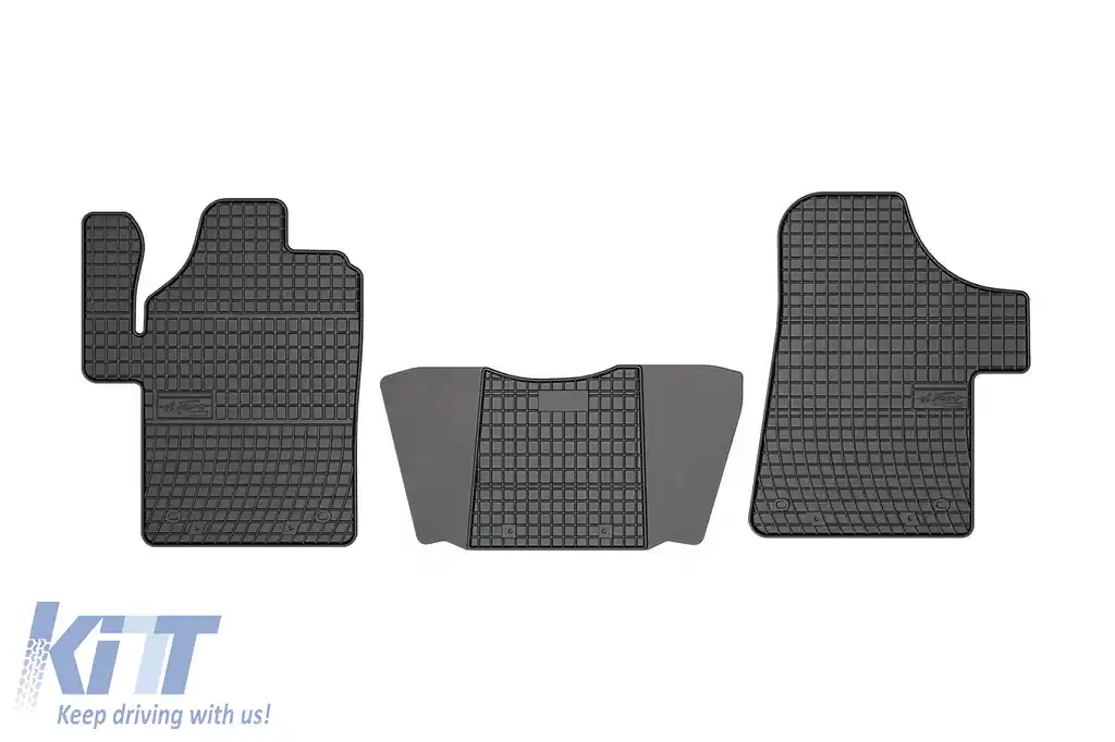 Mănuși de cauciuc specifice potrivite pentru Mercedes Vito, Viano 2003-2014, față, set de 3 piese, culoare neagră