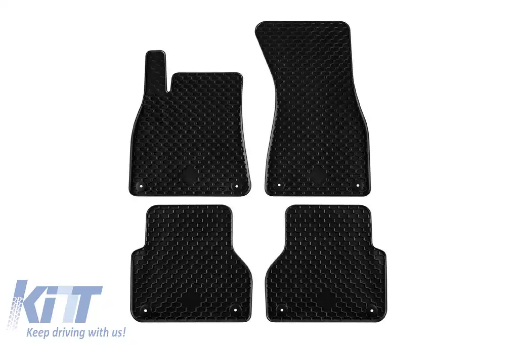 Mănuși din cauciuc Gumarny Zubri potrivite pentru Audi A6 sedan, wagon, Hybrid după 2018, A7 Sportback după 2018, set de 4 piese, culoare neagră