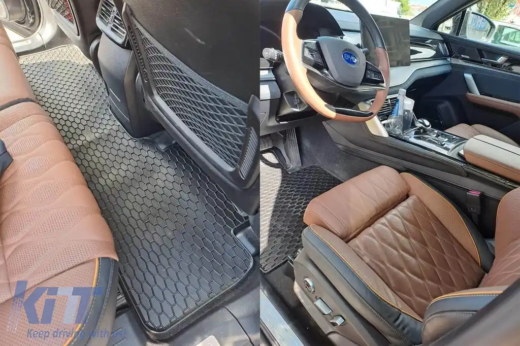 Mănuși din cauciuc Gumarny Zubri potrivite pentru BYD Tang EV după 2018, set de 3 piese, culoare neagră-image-6231985